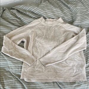 Cream Mock Neck Sweater